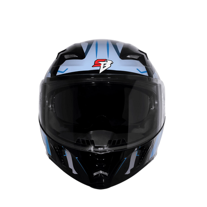 Steelbird Sba 20 09 Matt Black Mettalic Blue Flip Up Helmet