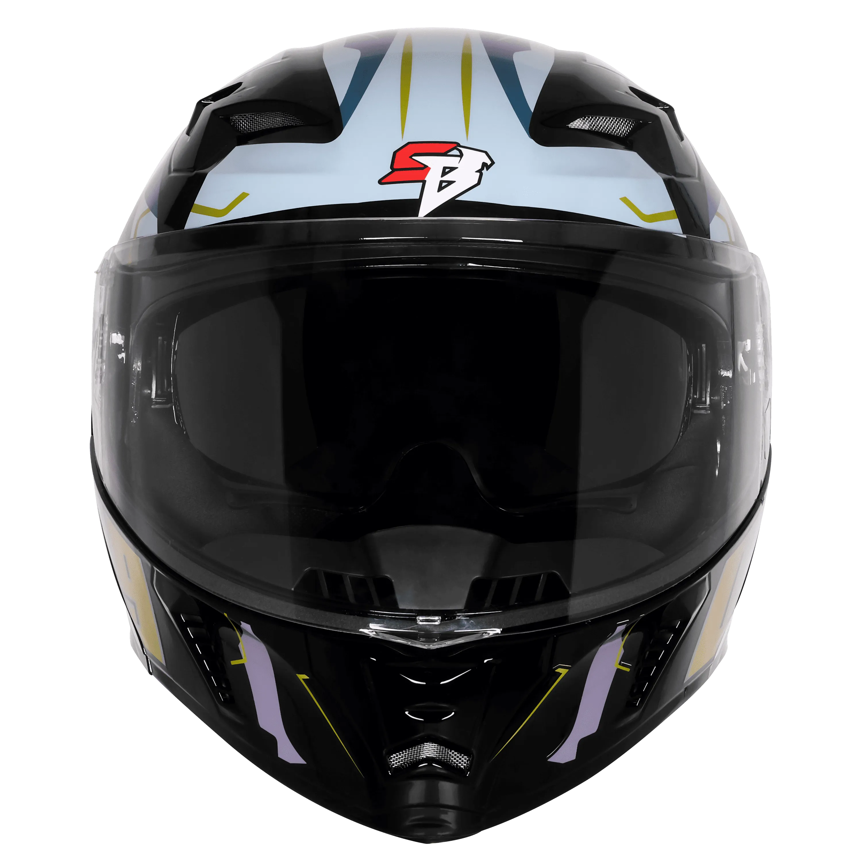 Steelbird Sba 20 09 Matt Black Mettalic Yellow Flip Up Helmet