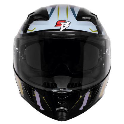 Steelbird Sba 20 09 Matt Black Mettalic Yellow Flip Up Helmet