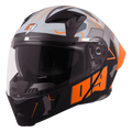 Steelbird Sba 20 09 Matt Black Orange Full Face Helmet