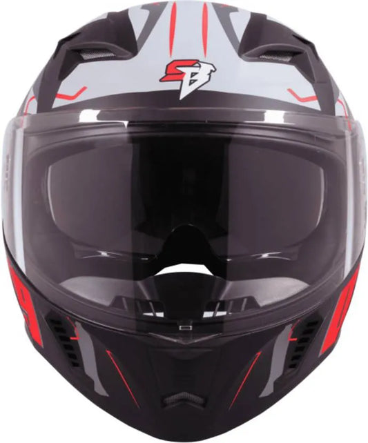 STEELBIRD Sba 20 Canvas Black Red Full Face Helmet