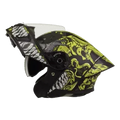 Steelbird Sba 20 Draco Black Neon Flip Up Helmet