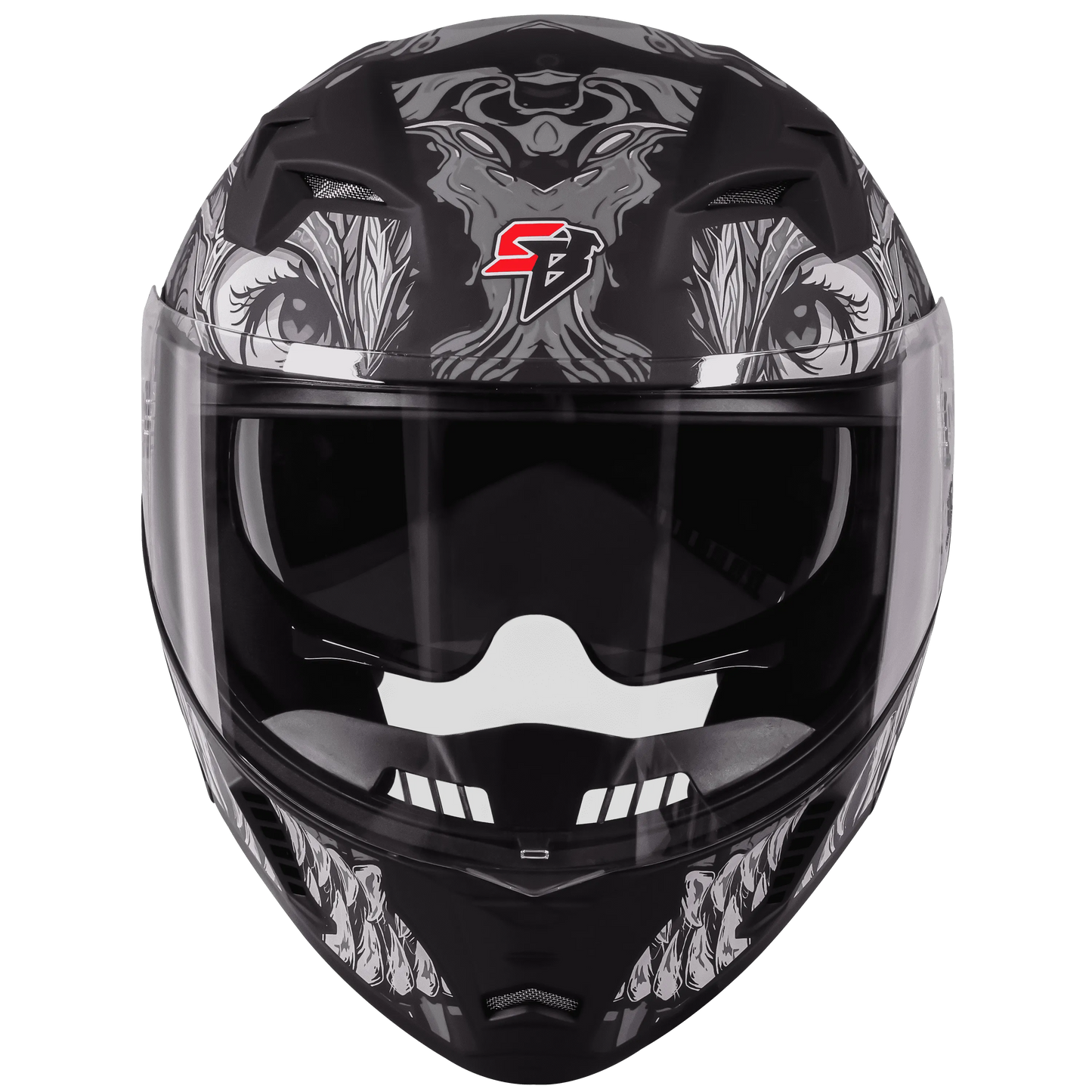 Steelbird Sba 20 Draco Matt Black Gray Flip Up Helmet