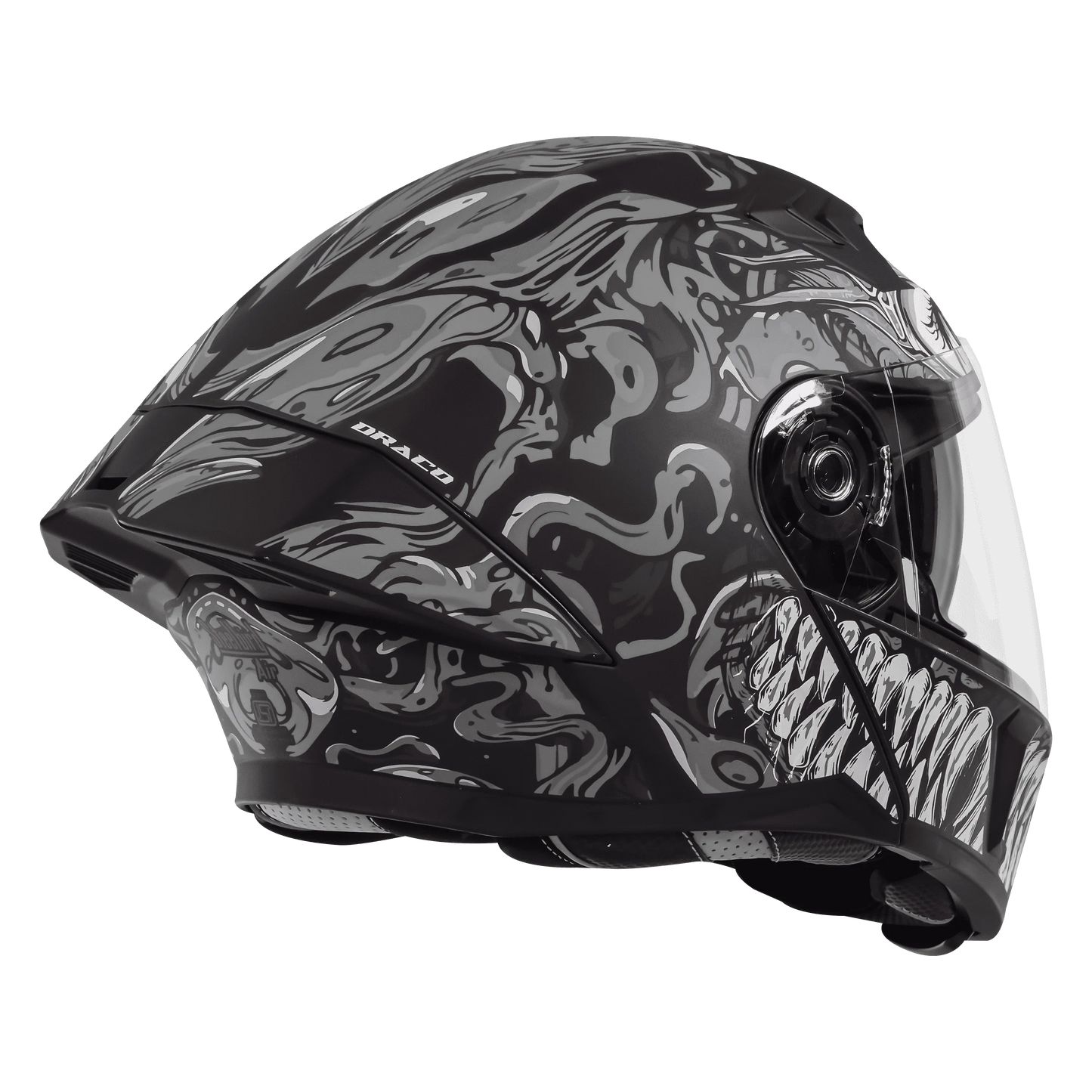 Steelbird Sba 20 Draco Matt Black Gray Flip Up Helmet