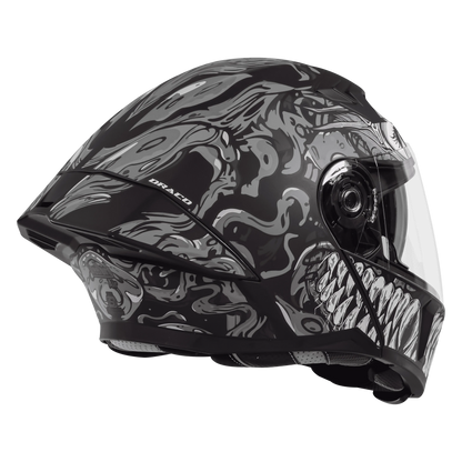 Steelbird Sba 20 Draco Matt Black Gray Flip Up Helmet
