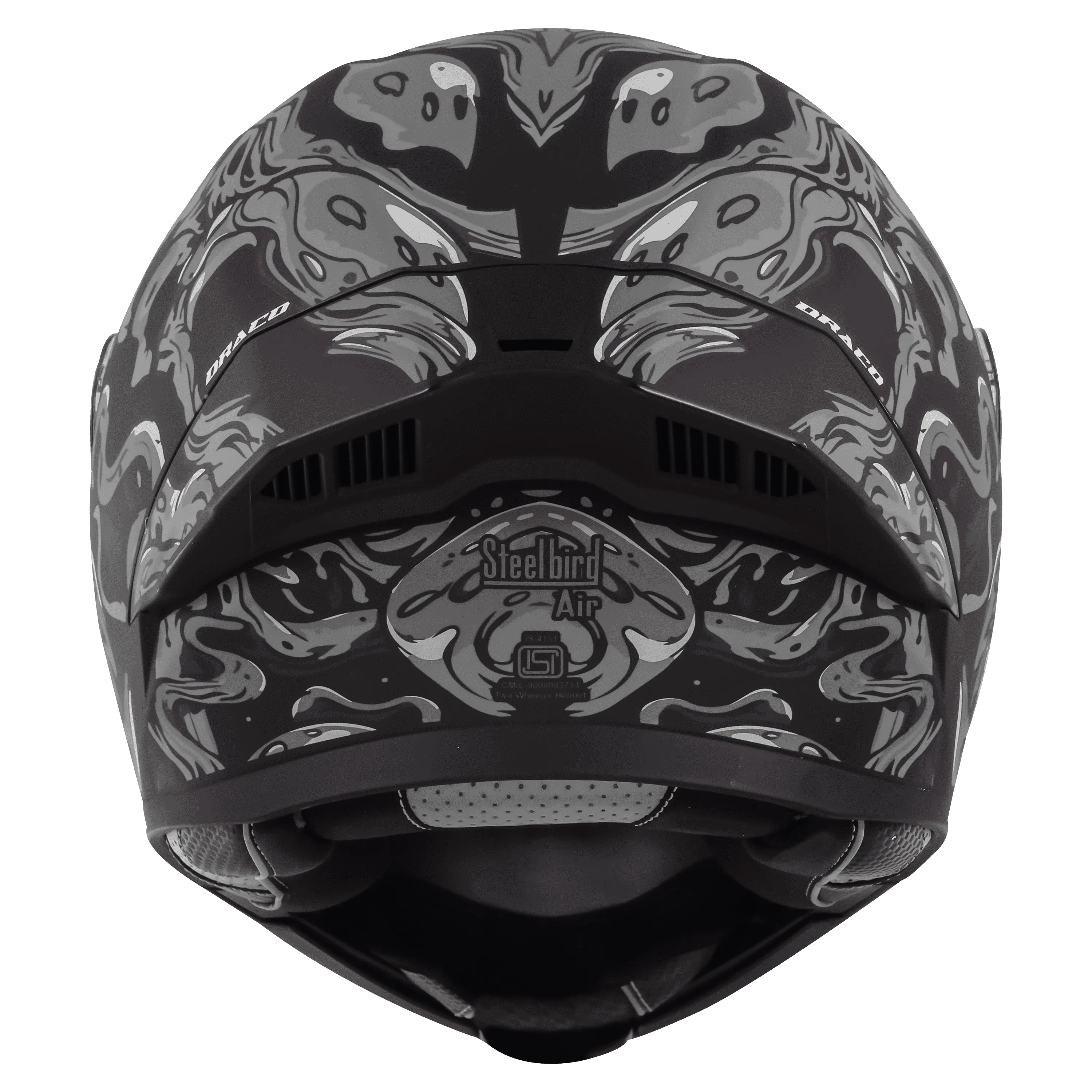 Steelbird Sba 20 Draco Matt Black Gray Flip Up Helmet