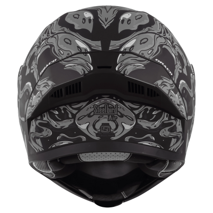 Steelbird Sba 20 Draco Matt Black Gray Flip Up Helmet
