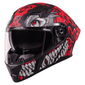 Steelbird Sba 20 Draco Matt Black Red Flip Up Helmet