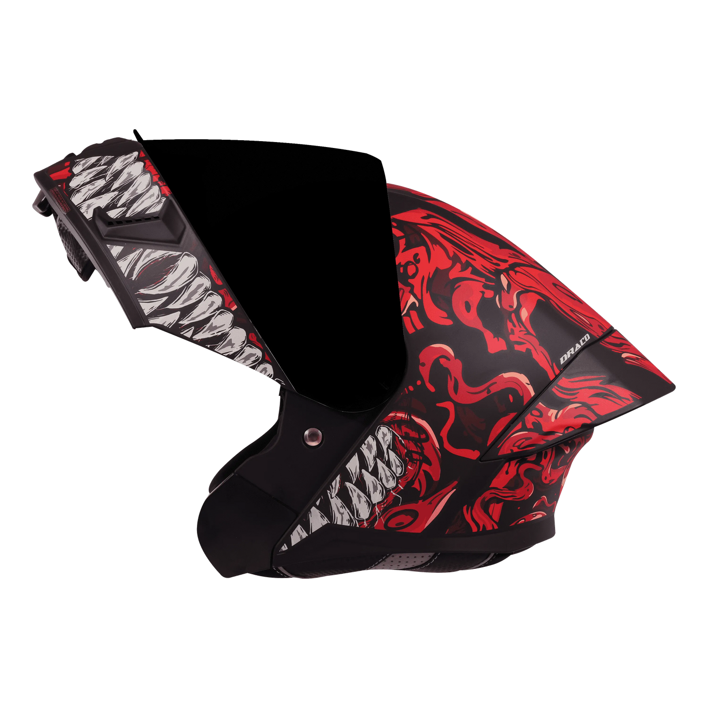 Steelbird Sba 20 Draco Matt Black Red Flip Up Helmet