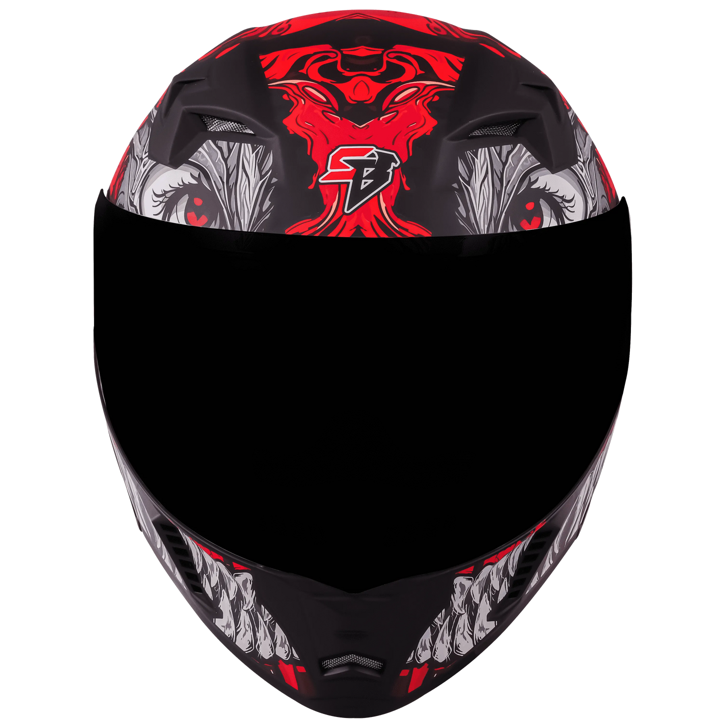 Steelbird Sba 20 Draco Matt Black Red Flip Up Helmet