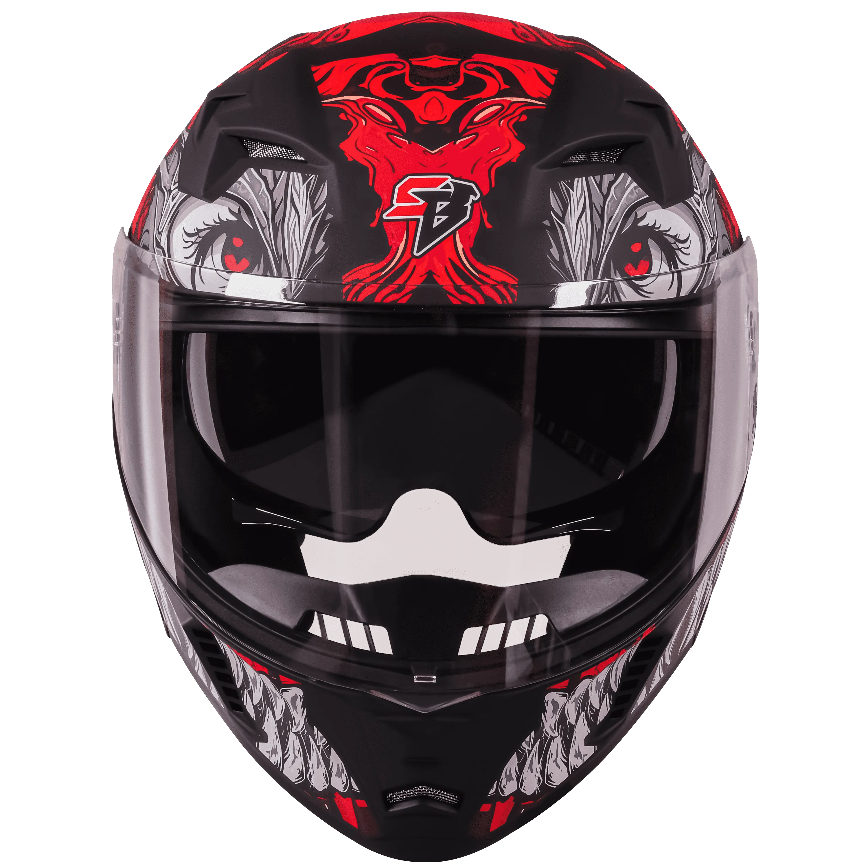 Steelbird Sba 20 Draco Matt Black Red Flip Up Helmet