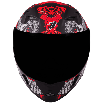 Steelbird Sba 20 Draco Matt Black Red Flip Up Helmet