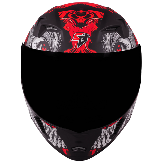 Steelbird Sba 20 Draco Matt Black Red Flip Up Helmet