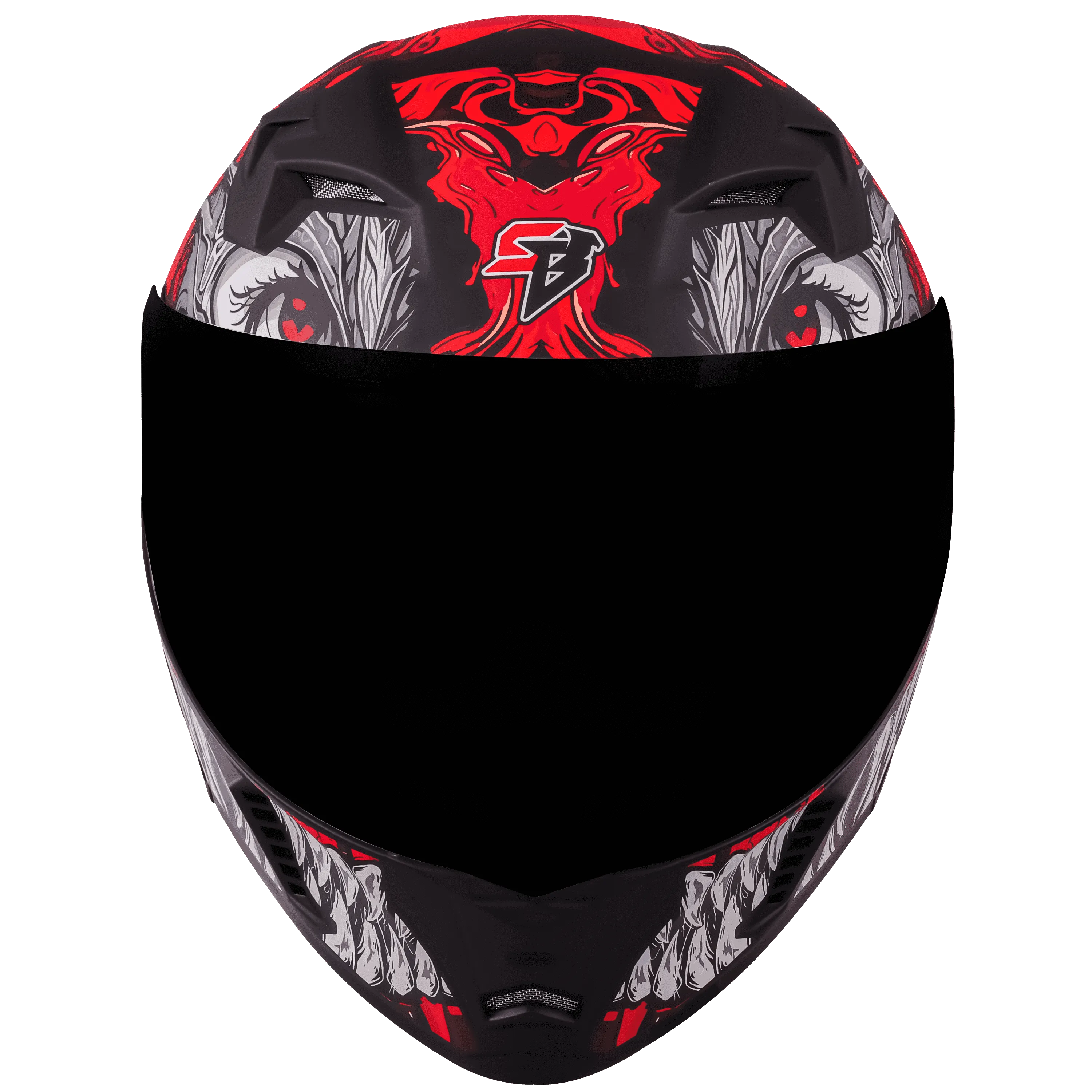 Steelbird Sba 20 Draco Matt Black Red Flip Up Helmet
