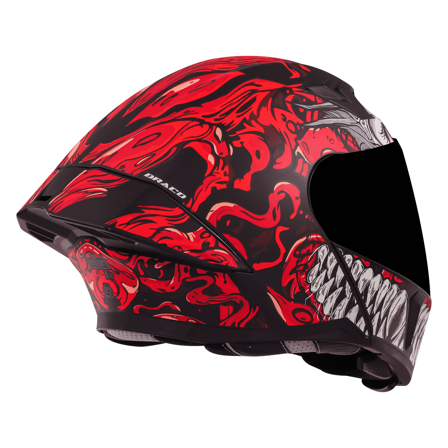 Steelbird Sba 20 Draco Matt Black Red Flip Up Helmet