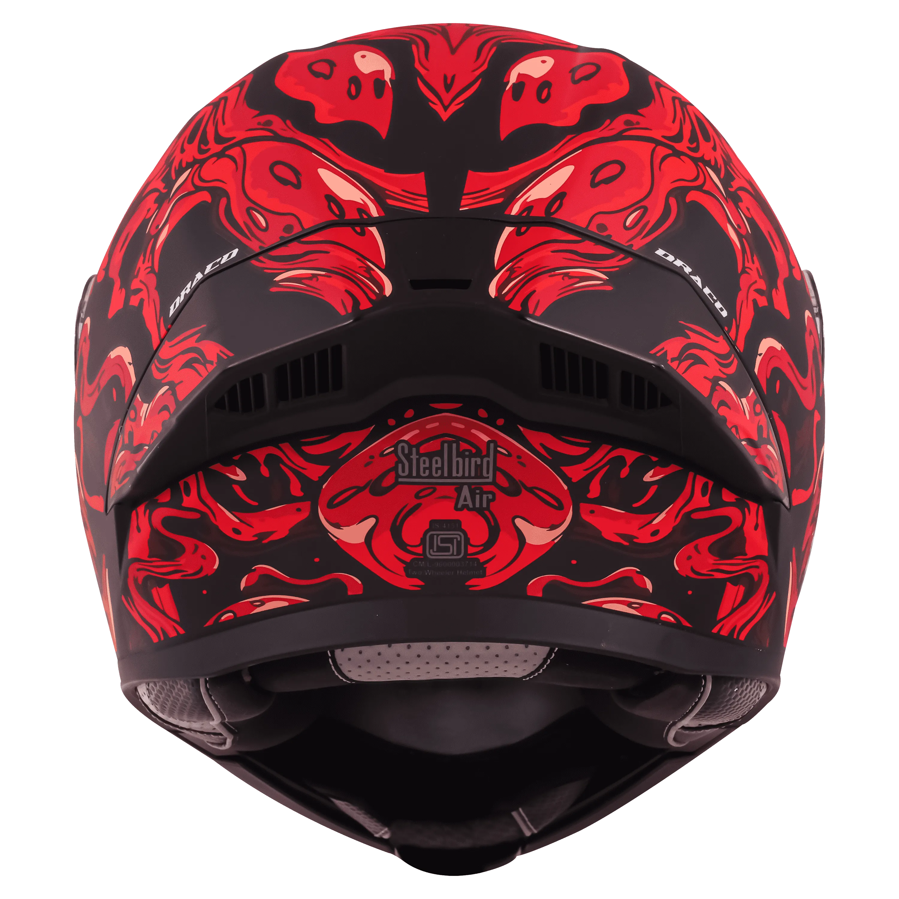 Steelbird Sba 20 Draco Matt Black Red Flip Up Helmet