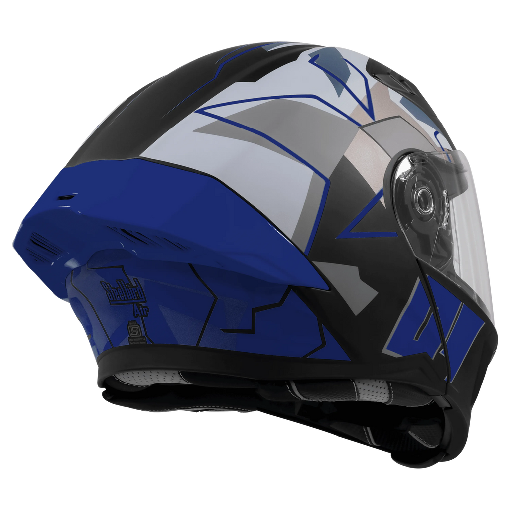 Steelbird Sba 20 Numerology 01 Black Blue Full Face Helmet