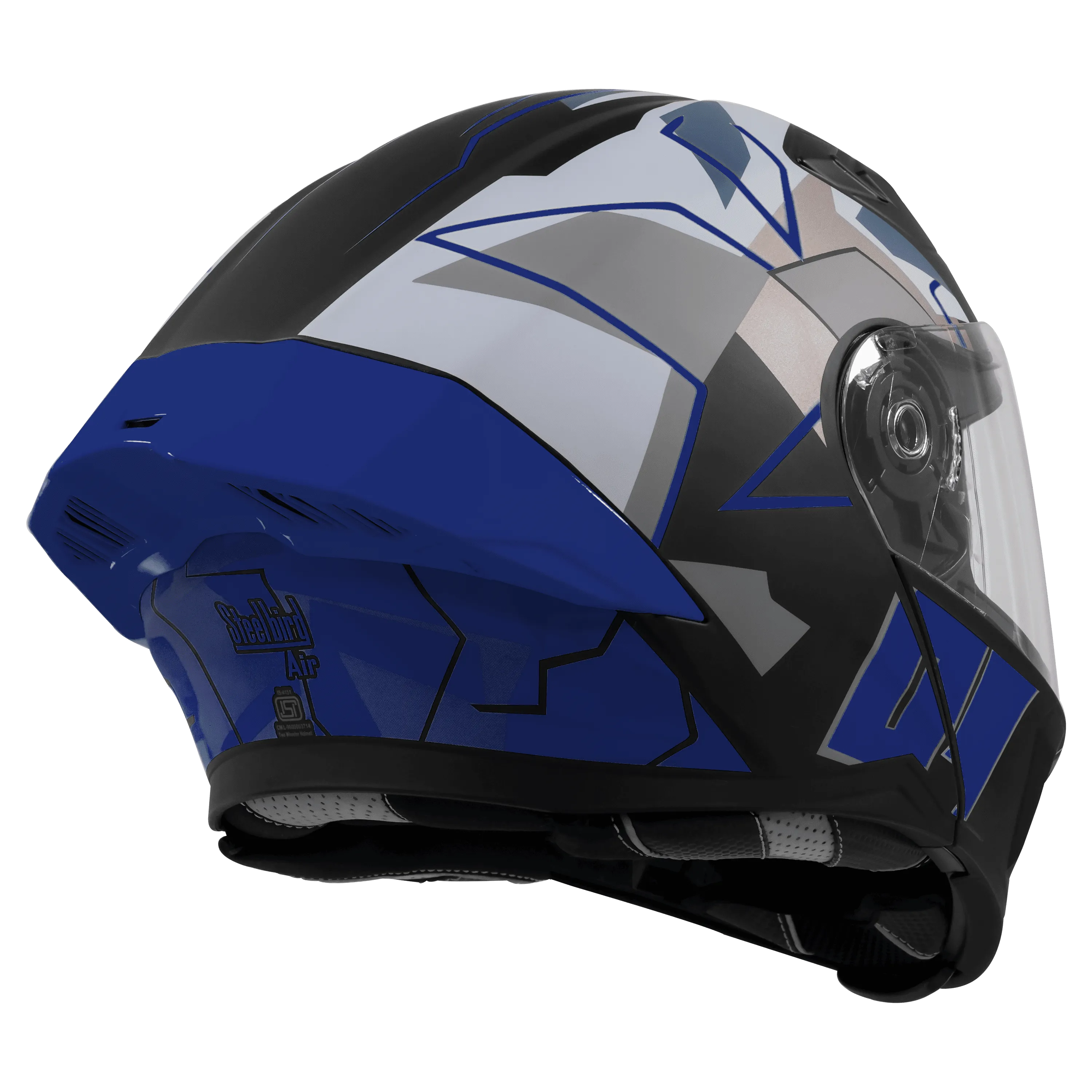 Steelbird Sba 20 Numerology 01 Black Blue Full Face Helmet