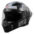 Steelbird Sba 20 Numerology 01 Black Gray Full Face Helmet