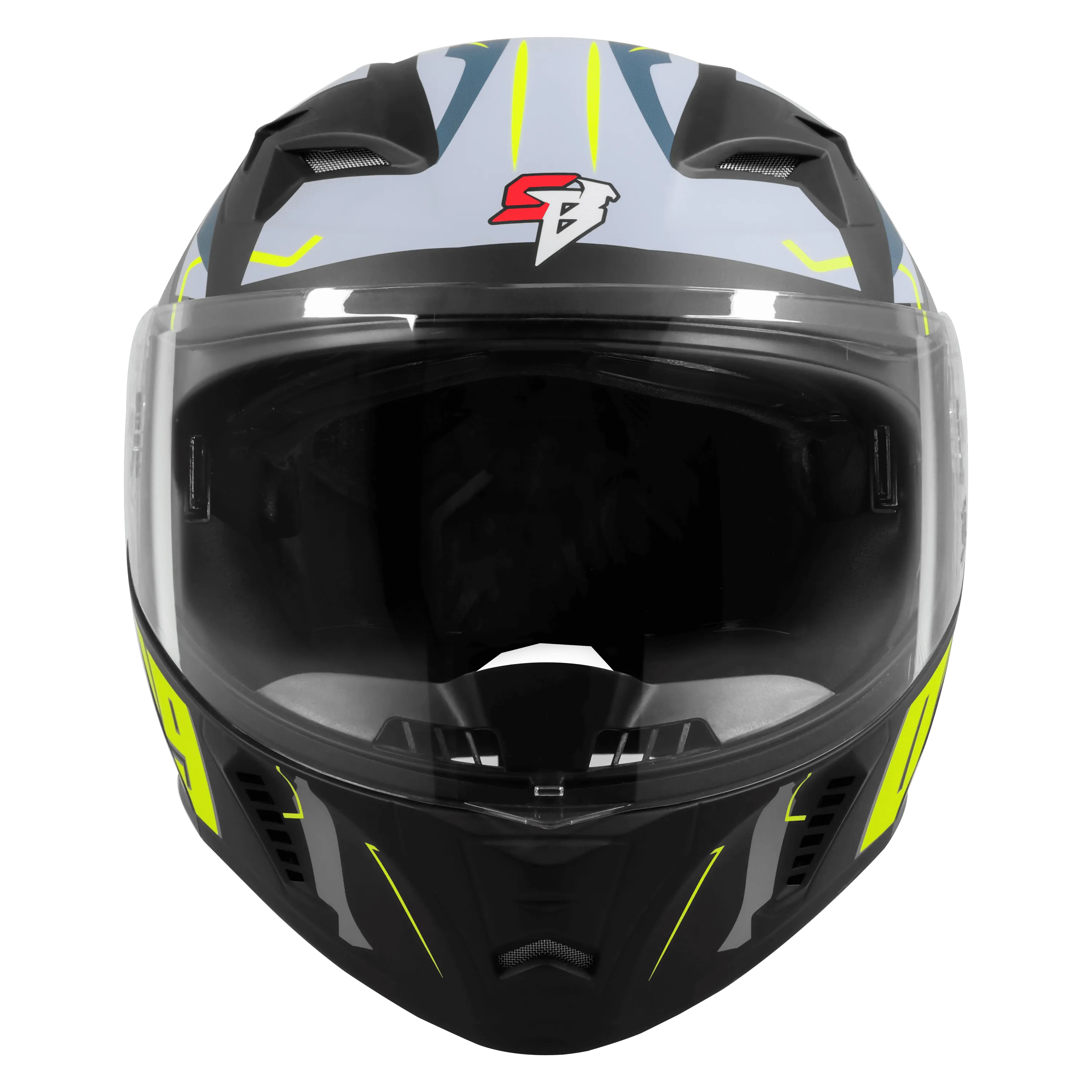 Steelbird Sba 20 Numerology 02 Black Neon Full Face Helmet