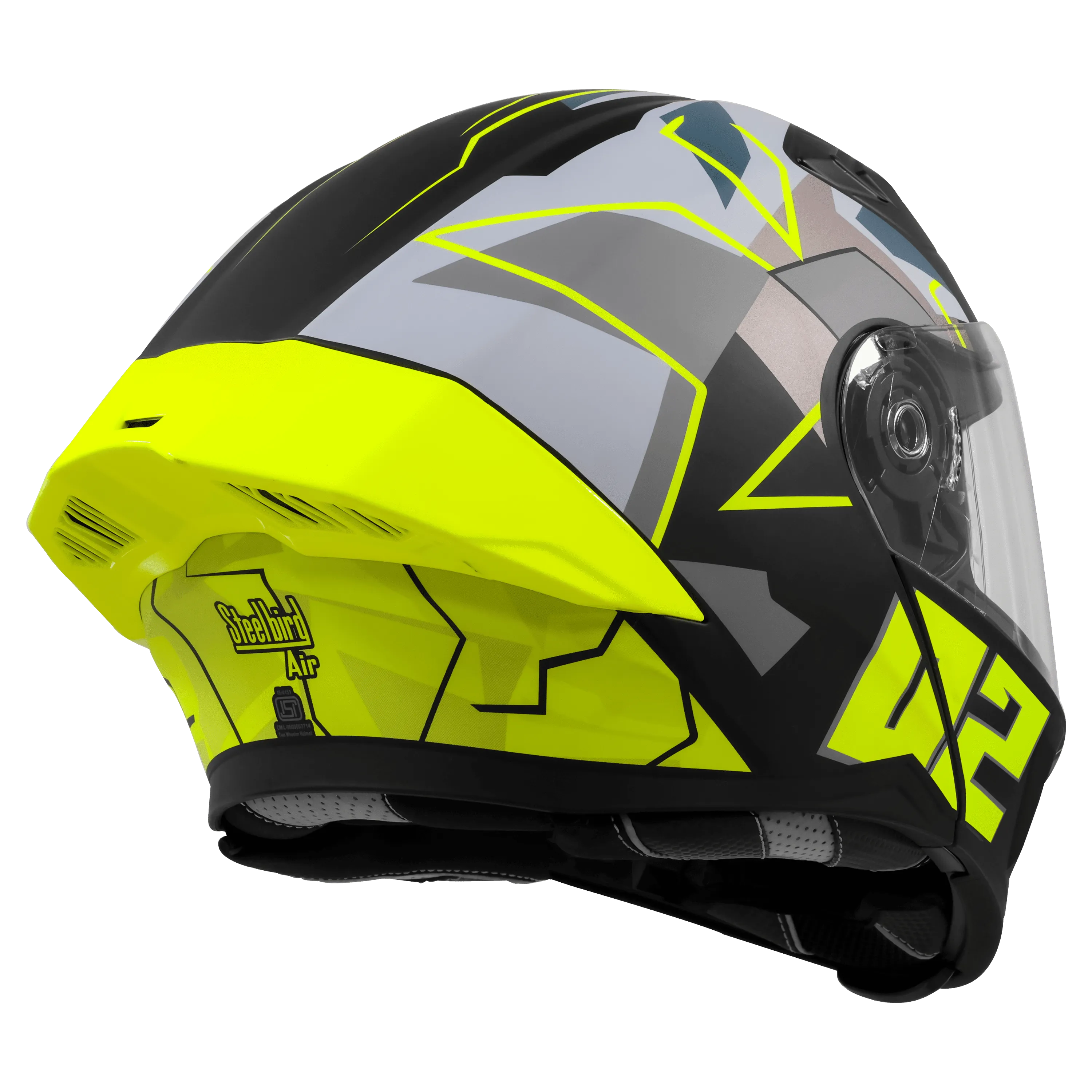 Steelbird Sba 20 Numerology 02 Black Neon Full Face Helmet
