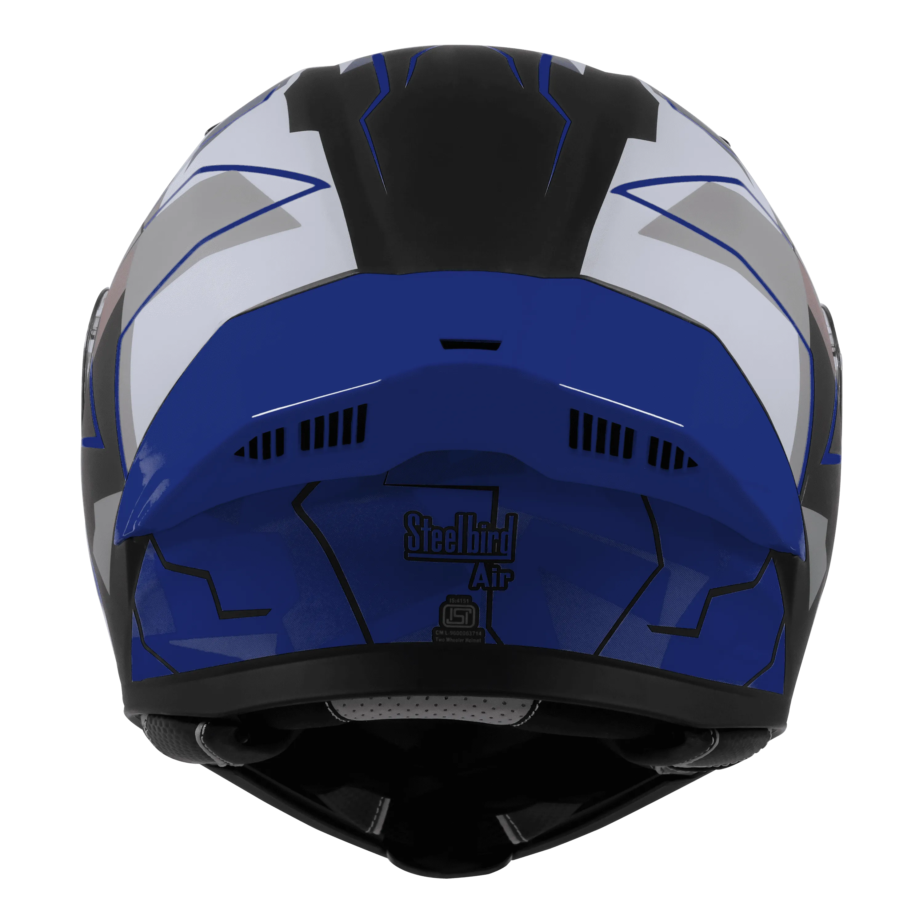Steelbird Sba 20 Numerology 03 Black Blue Full Face Helmet