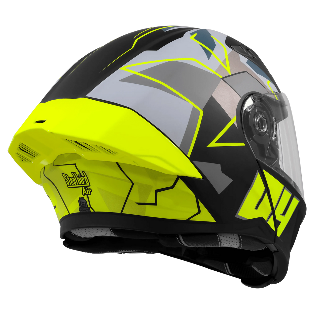 Steelbird Sba 20 Numerology 04 Black Neon Full Face Helmet