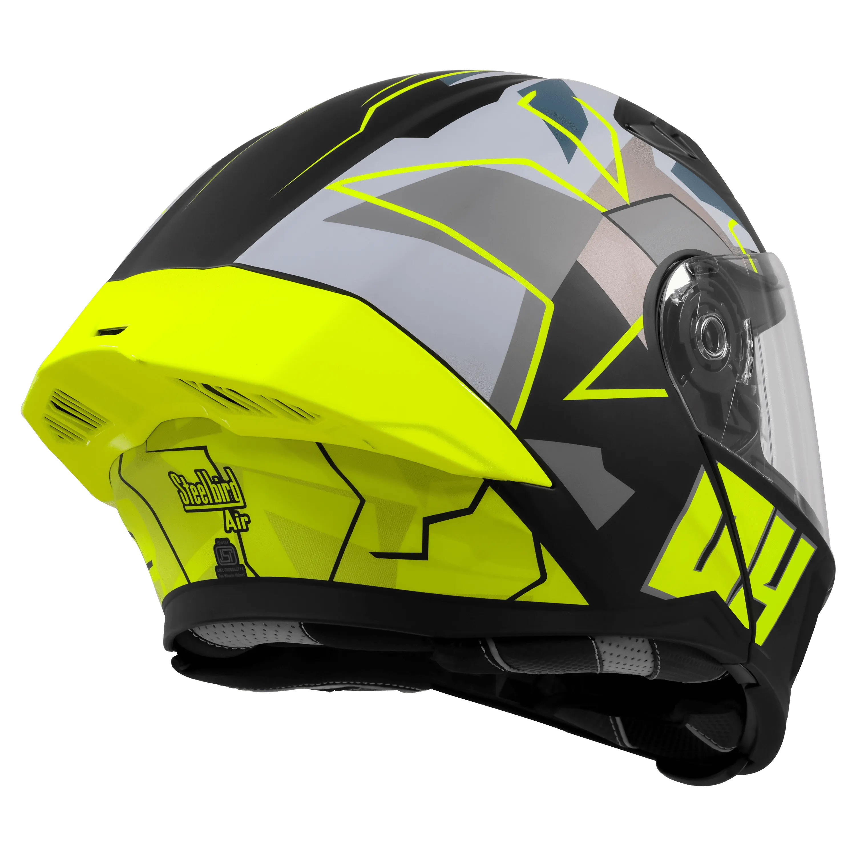 Steelbird Sba 20 Numerology 04 Black Neon Full Face Helmet