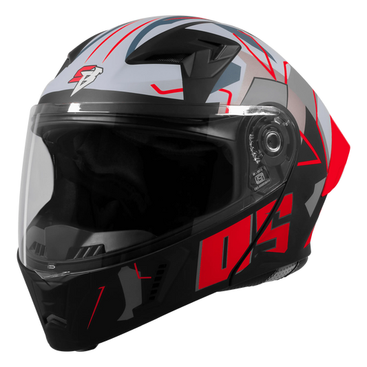 Steelbird Sba 20 Numerology 05 Black Red Full Face Helmet