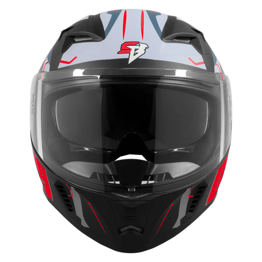 Steelbird Sba 20 Numerology 05 Black Red Full Face Helmet