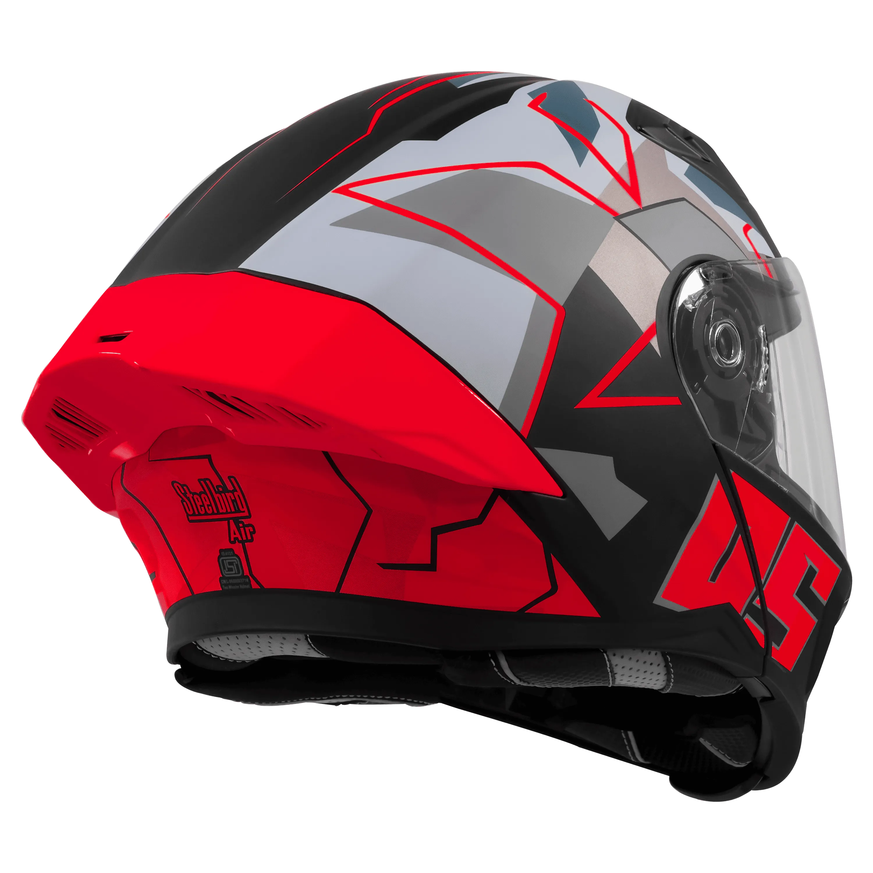 Steelbird Sba 20 Numerology 05 Black Red Full Face Helmet
