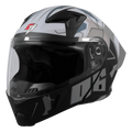 Steelbird Sba 20 Numerology 06 Black Gray Full Face Helmet