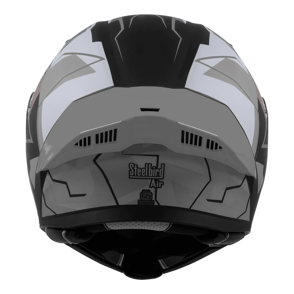Steelbird Sba 20 Numerology 07 Black Grey Full Face Helmet