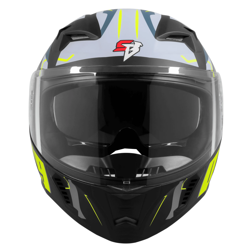Steelbird Sba 20 Numerology 07 Black Neon Full Face Helmet