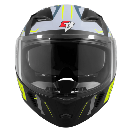 Steelbird Sba 20 Numerology 07 Black Neon Full Face Helmet