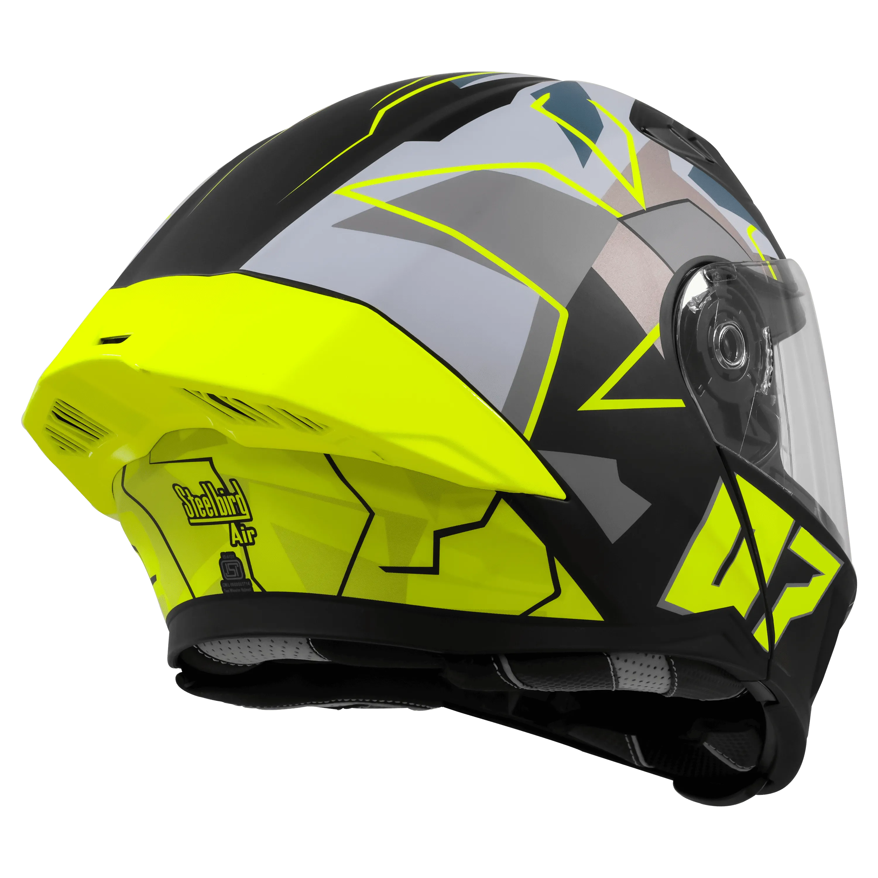 Steelbird Sba 20 Numerology 07 Black Neon Full Face Helmet