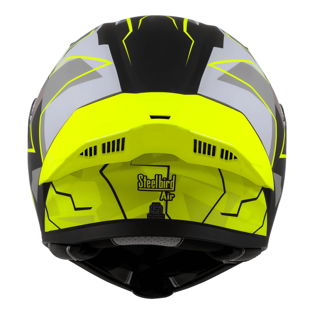 Steelbird Sba 20 Numerology 07 Black Neon Full Face Helmet