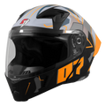 Steelbird Sba 20 Numerology 07 Black Orange Full Face Helmet
