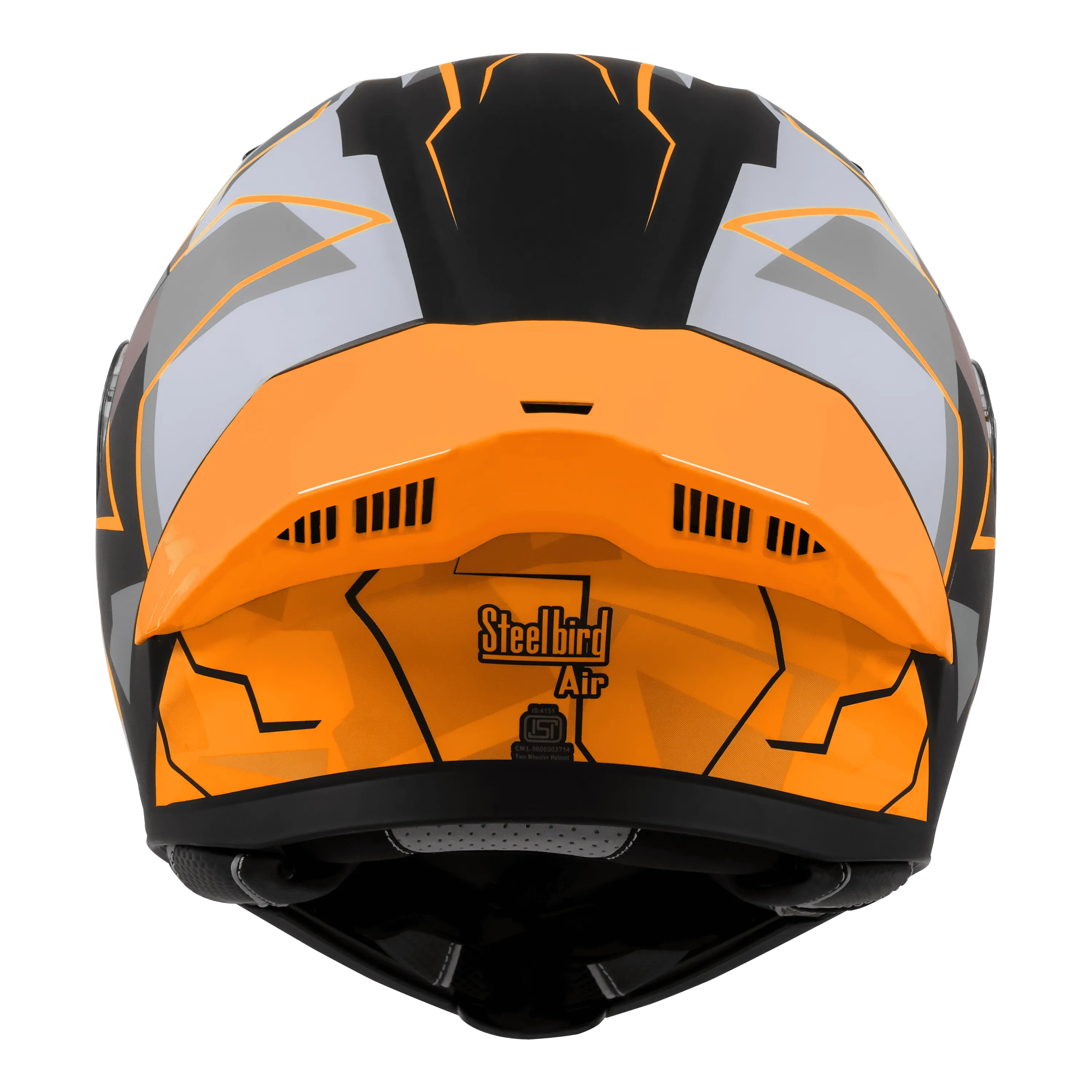 Steelbird Sba 20 Numerology 07 Black Orange Full Face Helmet