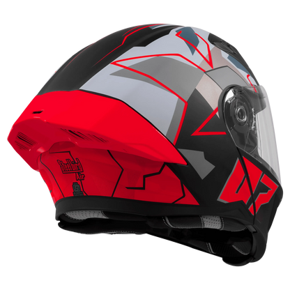 Steelbird Sba 20 Numerology 07 Black Red Full Face Helmet
