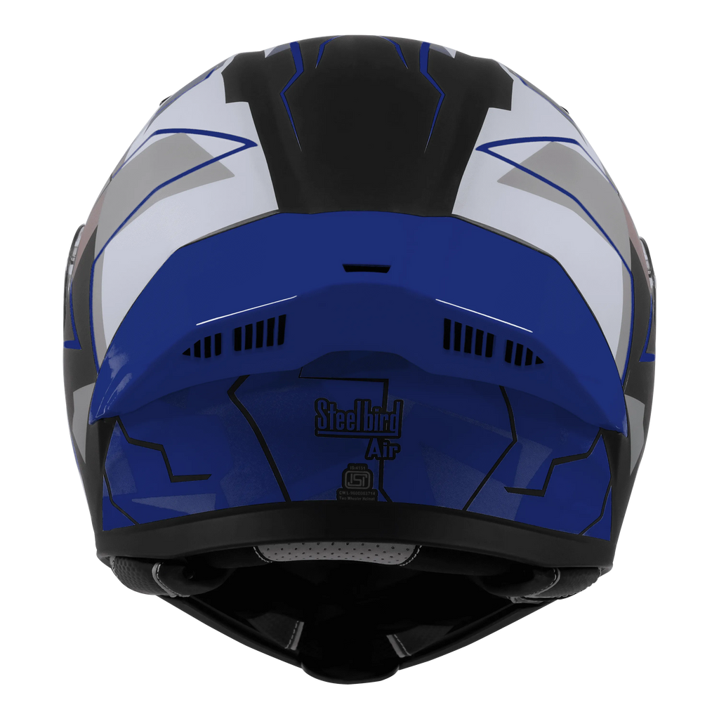 Steelbird Sba 20 Numerology 08 Black Blue Full Face Helmet