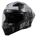 Steelbird Sba 20 Numerology 08 Black Grey Full Face Helmet