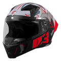Steelbird Sba 20 Numorology 03 Black Red Full Face Helmet