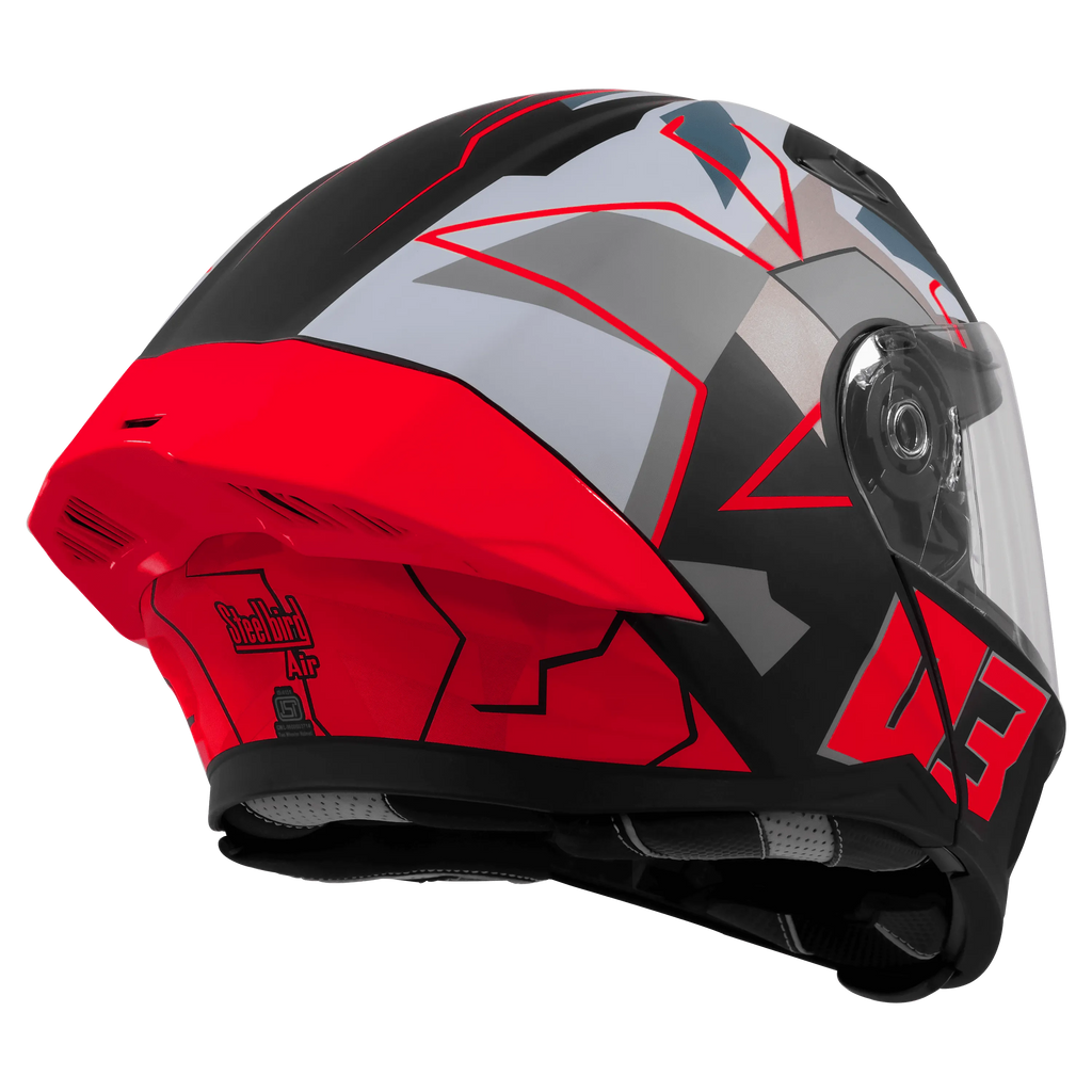 Steelbird Sba 20 Numorology 03 Black Red Full Face Helmet