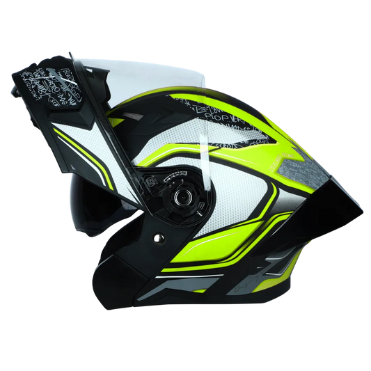 Steelbird Sba 20 Racer Black Neon Full Face Helmet