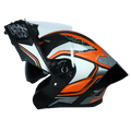 Steelbird Sba 20 Racer Black Orange Full Face Helmet
