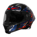 Steelbird Sba 20 Robo Black Blue Full Face Helmet