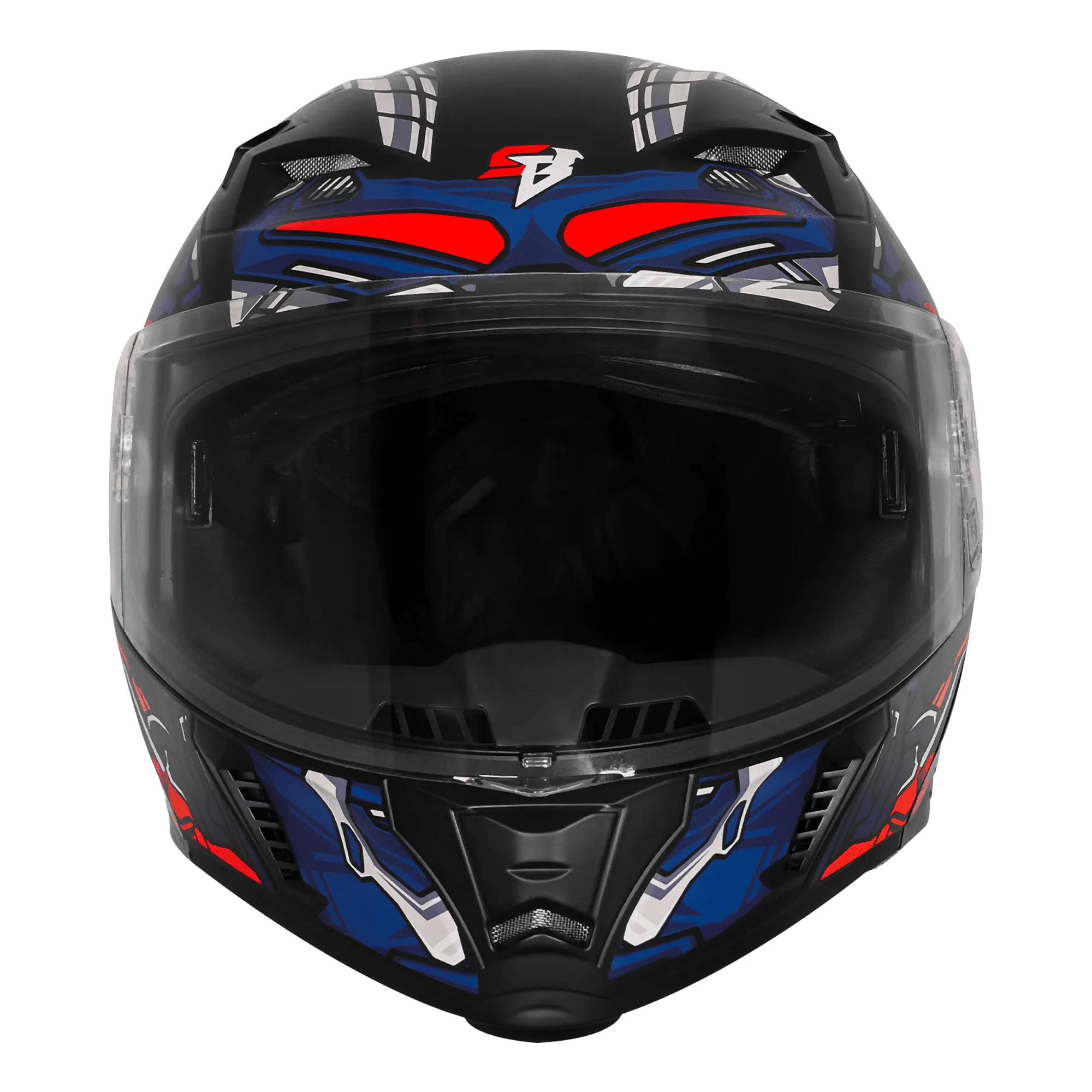 Steelbird Sba 20 Robo Black Blue Full Face Helmet