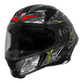Steelbird Sba 20 Robo Black Gray Full Face Helmet