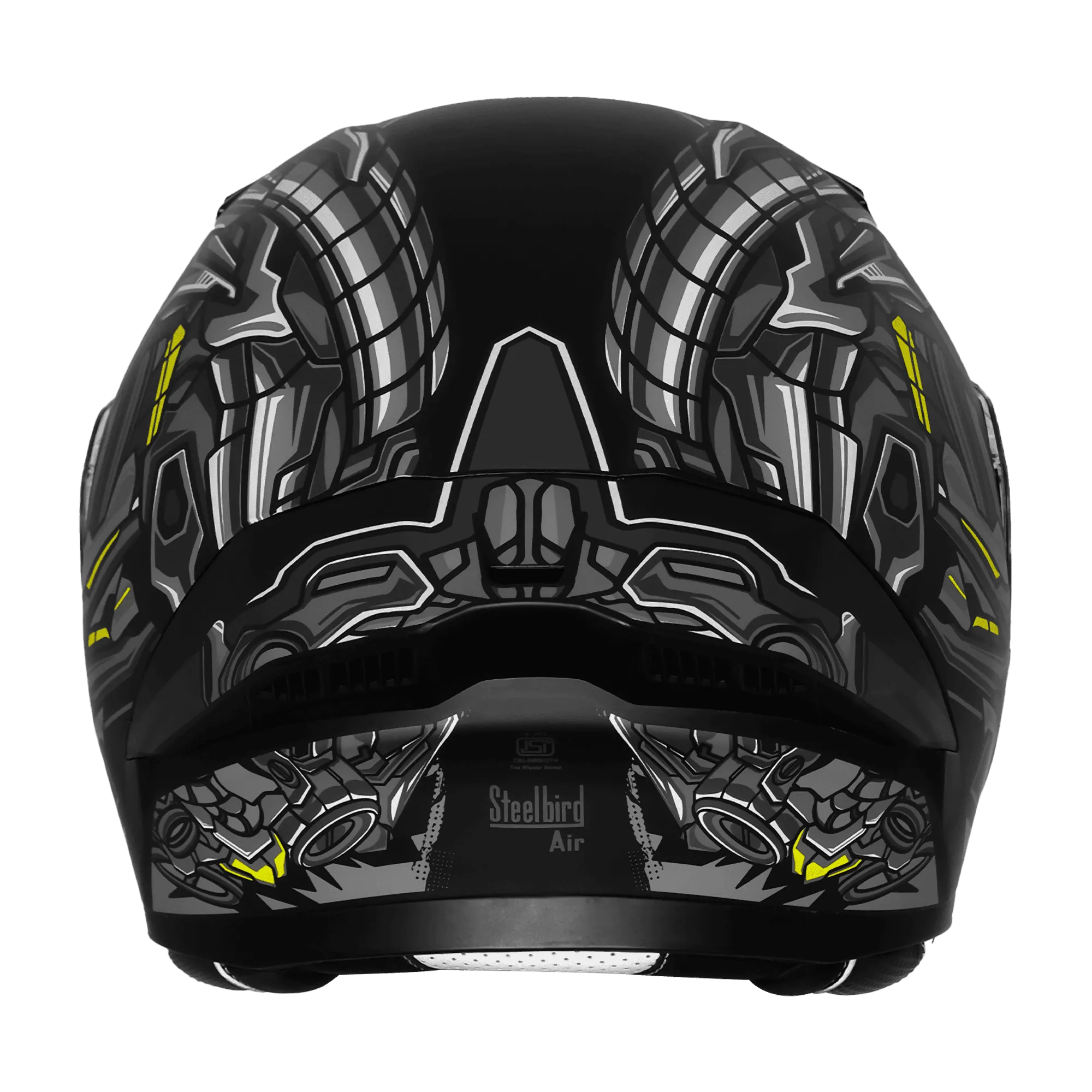 Steelbird Sba 20 Robo Black Gray Full Face Helmet